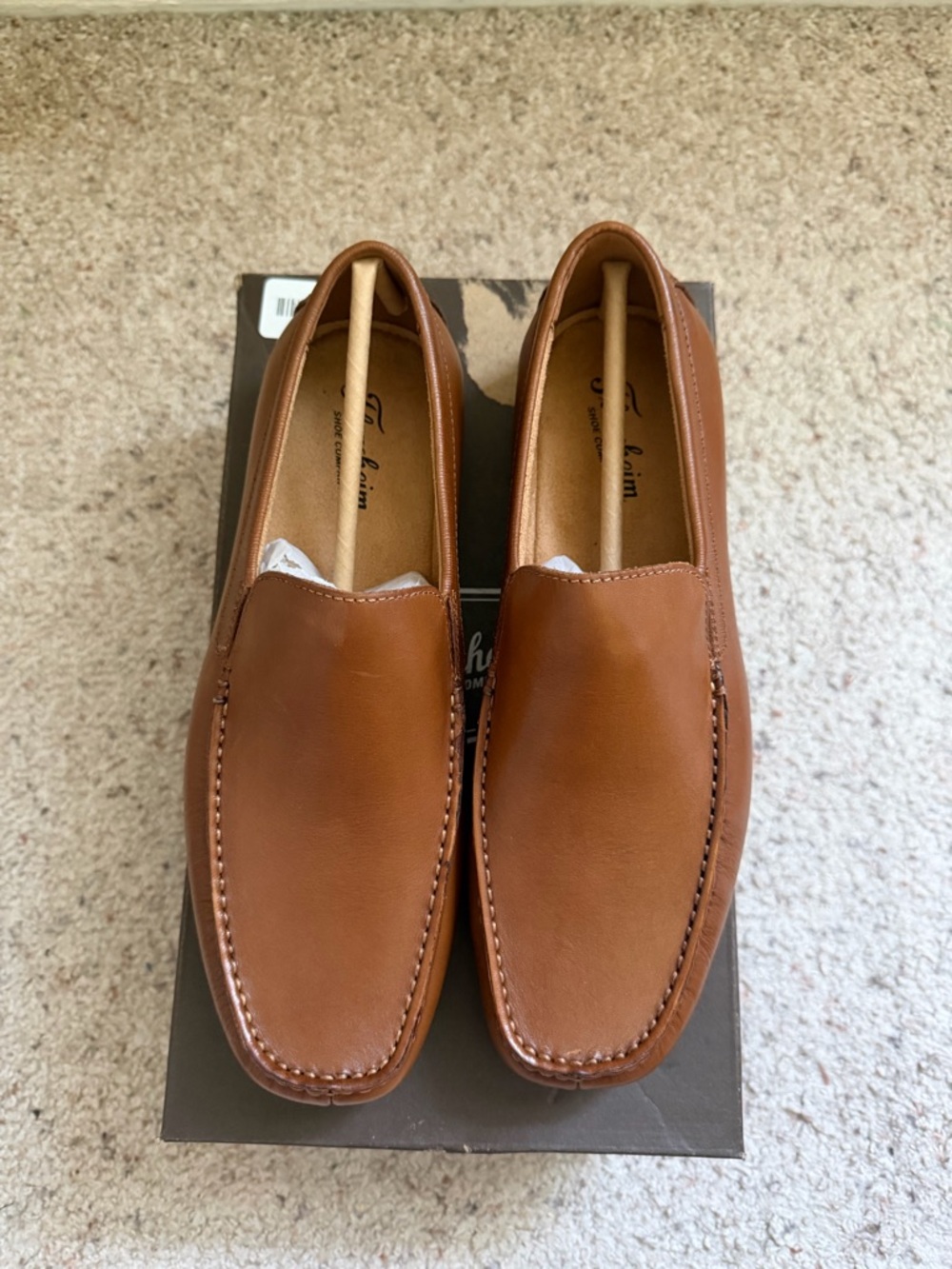 Florsheim Talladega Vent Slip-On Loafers Cognac Leather Men’s Size 7W